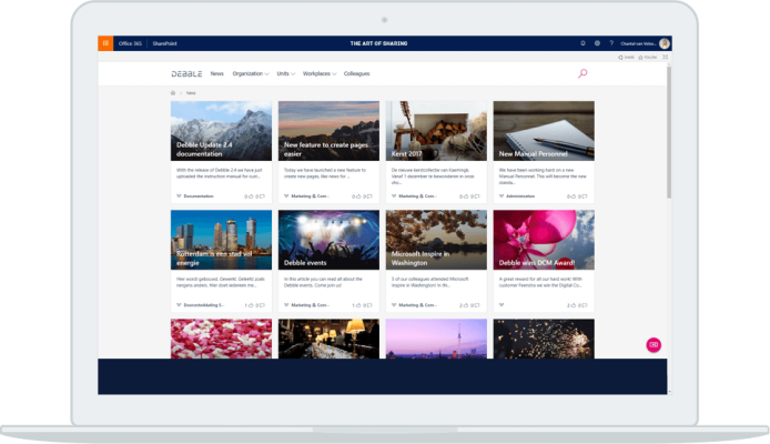 Intranet news overview